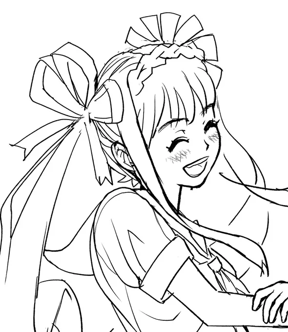 下書きガリガリ
とにかく楽しそーな絵にしたいな。。。 