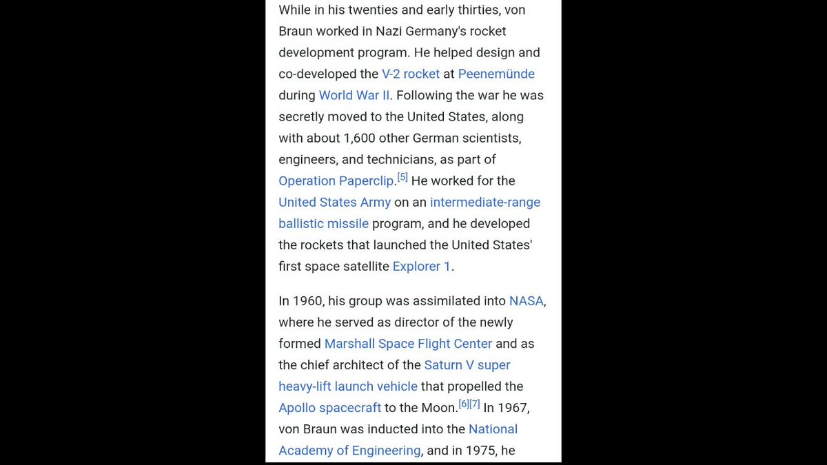 The US government brought these Nazi scientists here under Project Paperclip / Operation Paperclip and now they control everything behind the military industrial complex... https://twitter.com/Shorty561...