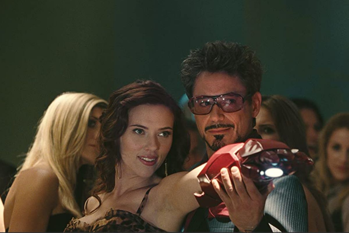 IRON MAN 2 - Natasha was so incredibly iconic in this movie- Honestly I would've attended Stark Expo- I swear, Iron Man has the most iconic last scenes- It seems like Tony does his best work when he isn't allowed to leave the space he's in