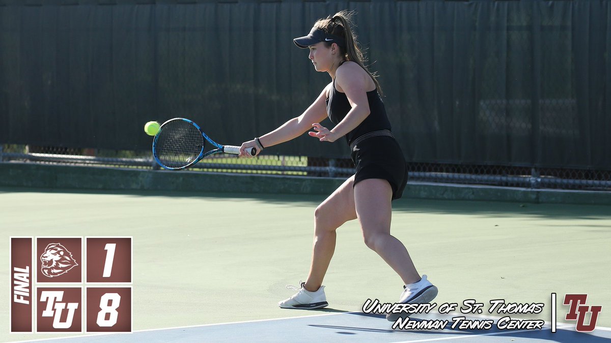FINAL: <a href="/tuwomenstennis/">Trinity Women’s Tennis</a> got out the 🧹 for the Tiger Tennis squads with an 8-1 dub over St. Thomas in Sunday's <a href="/SCAC_Sports/">SCAC</a> action. #TigerPride