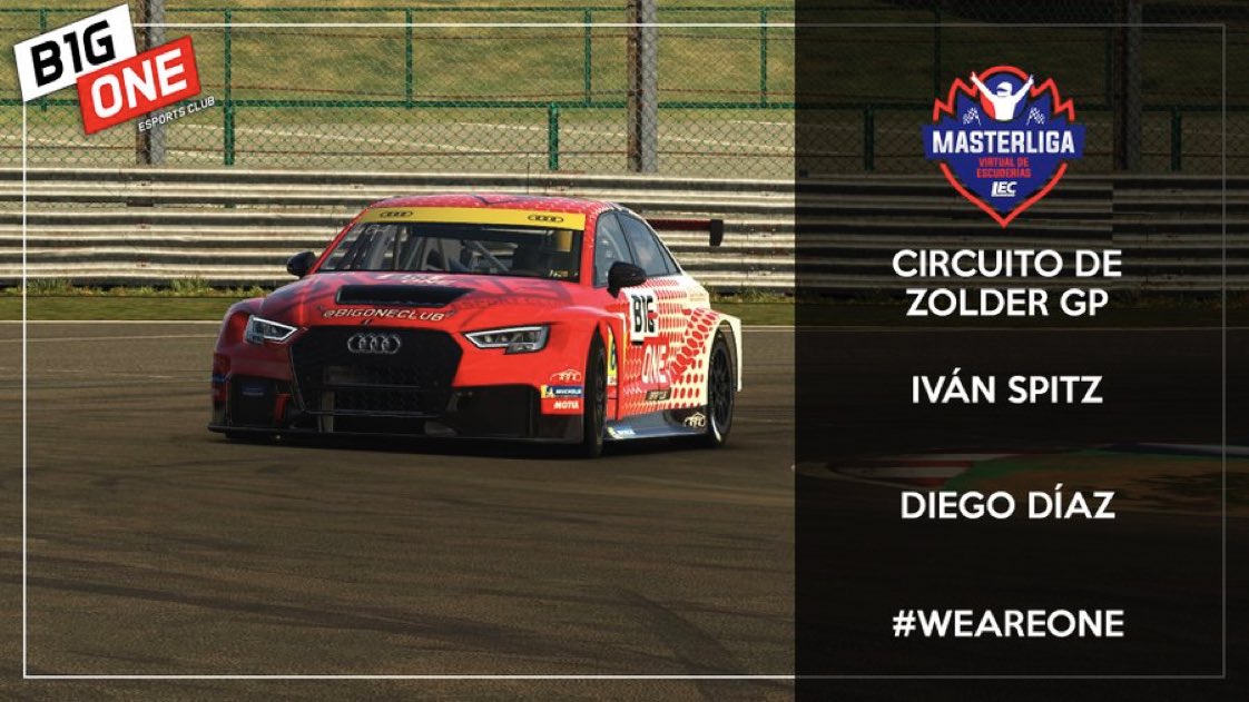 #iRacing 

¡Estrenamos LEC en <a href="/BigOneClub/">Big One Club Esports</a>!

Arrancamos la 2ª División de la #MasterLigaVirtualDeEscuderías de <a href="/lecesports/">LEC Esports</a> 

Circuito de Zolder GP

Estaremos <a href="/Ispitz92/">ispitzᅠᅠᅠᅠᅠᅠᅠᅠᅠᅠᅠᅠᅠᅠᅠᅠᅠᅠᅠᅠᅠᅠᅠᅠᅠᅠᅠᅠᅠᅠᅠᅠᅠᅠ</a> y @B1_DDR93 en pista con el Audi RS3 LMS

Hora: 21:10

Retransmisión:
Twitch.tv/lecesports

❤️#WeAreOne