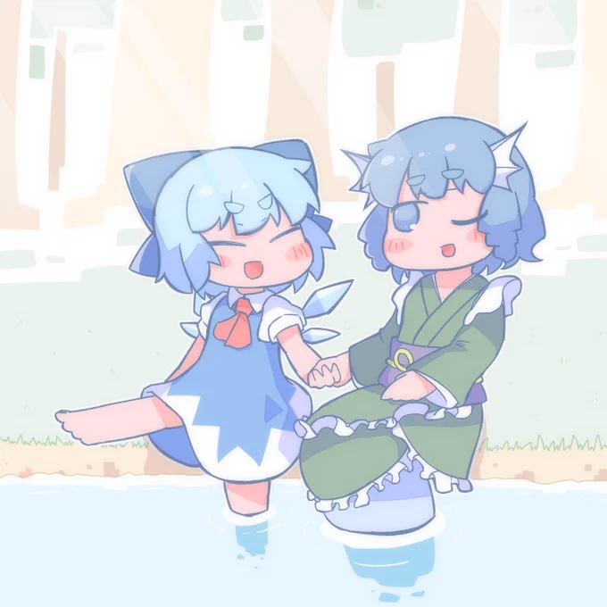 わかさぎ姫とチルノはなかよし 
