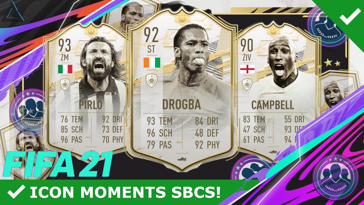 arciigaming's tweet photo. ERNSTHAFT EA! 😱😂 PRIME ICON MOMENT SBCS! DROGBA - PIRLO & CAMPBELL ICON SBC! - #FIFA21 #FUT21 #SBC #PlayerDays #FUTPlayerDays #Walkout #PlayerDays #IconSBC #Drogba #Pirlo #Campbell #PlayerPickSBC #ArciiGaming #FIFA21SBC #Stream #YouTube #Twitch - https://t.co/xaCBnxYxGf https://t.co/OLb0Zys9YR