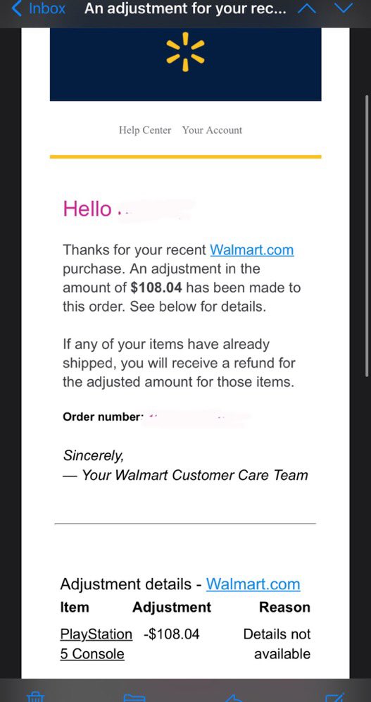 PS5 Drop (Restocks and Drops) on Twitter "If you ordered a PS5 from