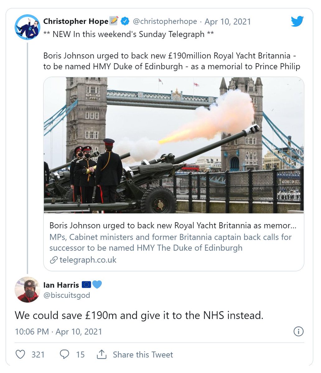 Each of the above tweets has 100s/1000s of likes/RTs, arguing against a 'plan' that doesn't really seem to exist.In the last tweet quoted by The Independent, you find the actual tweet that spurred the whole story: from Christopher Hope & The Telegraph.