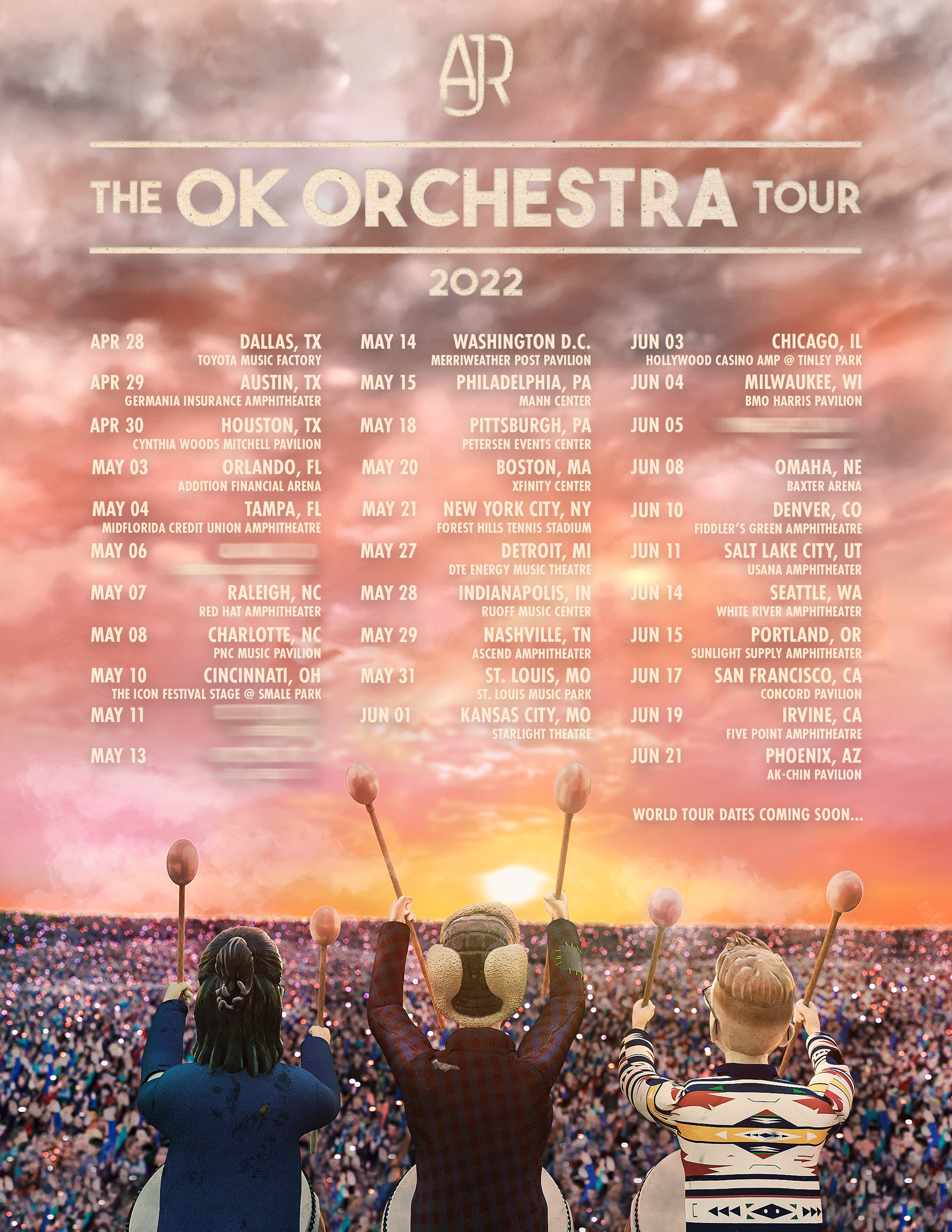 AJR on Twitter "OK ORCHESTRA TOUR. Presale Tuesday, on sale Friday