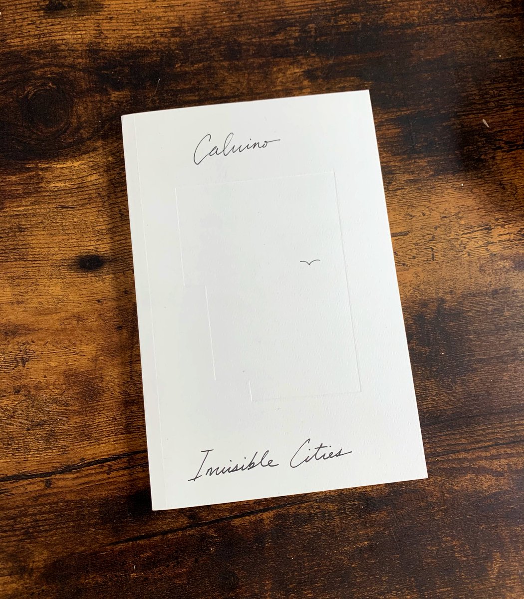 ultimately, we agreed we wanted something more quiet & minimal. i grabbed the fallen leaf from the previous idea, isolated it, and used the same calligraphic text from before. i really love this cover of calvino's INVISIBLE CITIES and wanted to nod to that (perhaps too closely).