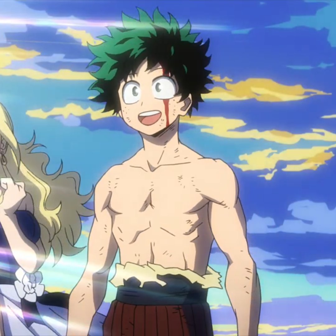 Scrolling. Scrolling. *Abs.* He remembered the first time he'd truly computed how shredded Deku was. He'd spent *weeks* trying to figure out when it had happened. Finally he'd just *asked.*Dragging appliances across a beach. What the fuck.@/FuckMeUpDeku: #5 THESE ABS?! HOW?