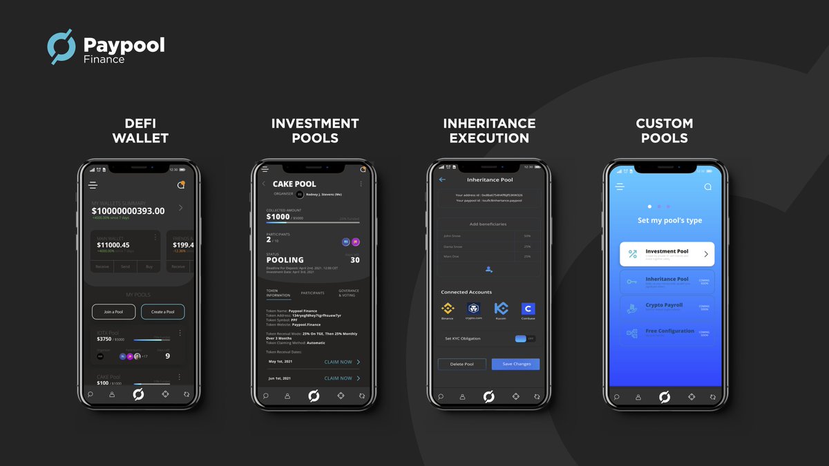 PaypoolF's tweet photo. #PaypoolFinance is a #DeFi-Powered wallet and payment ecosystem built for cross-chain token exchange and trading. 

Users create #pools that allow them to set specific tasks and rules in a decentralised and interoperable platform.

#PaypoolEcosystem $PPF #BSC #IFO #IDO https://t.co/LKbnmzijFU