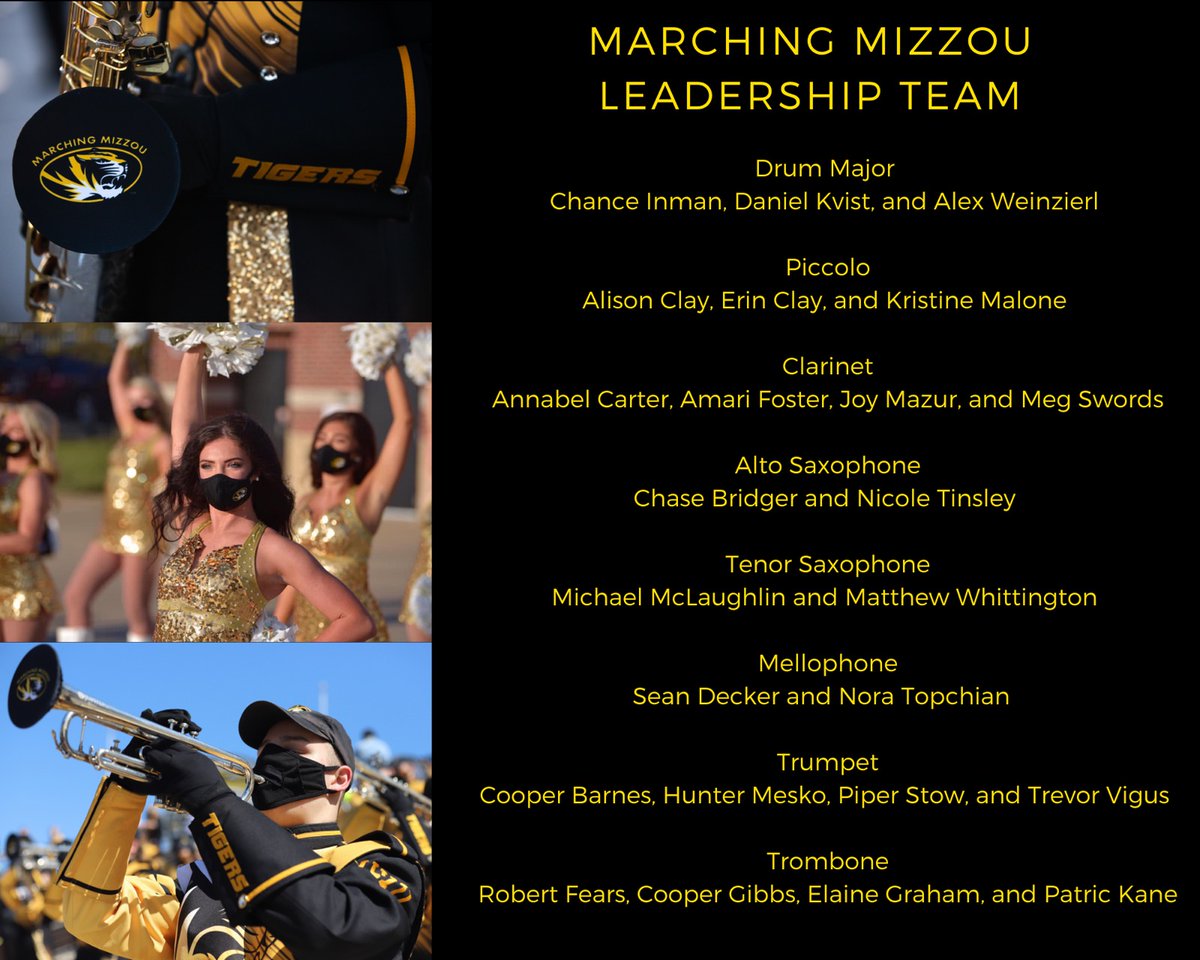 MarchingMizzou's tweet photo. Marching Mizzou #Band136 Leadership Team! Congratulations to all! https://t.co/AtUGL9dgqt