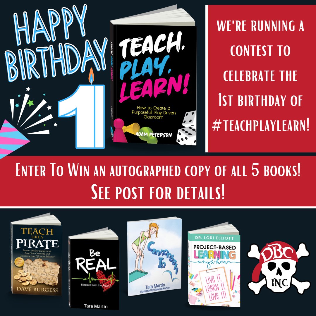 drlorielliott's tweet image. So happy for @teacherslearn2 and the one year anniversary of #TeachPlayLearn! Head to my Instagram  (drlorielliottedconsulting) to see how you can win 5 books! @dbc_inc @TaraMartinEDU @burgessdave #tlap