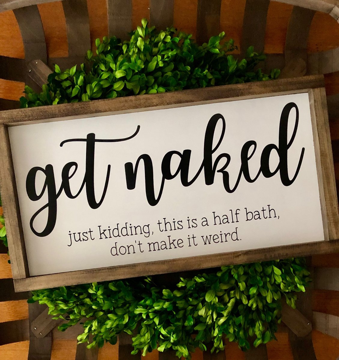 primhp's tweet photo. Wait! It's only a half bath!π€£
.
.
#getnaked #justkidding #waititsonlyahalfbath #dontmakeitweird #woodsigns #rusticfarmhousesigns #signmaker #woodsign #woodwork #woodworking #farmhouse #farmhousesigns #modernfarmhouse #farmhousestyle #rusticdecor #lonestarmercantile #lsmercantile https://t.co/XqXVQEOkWA