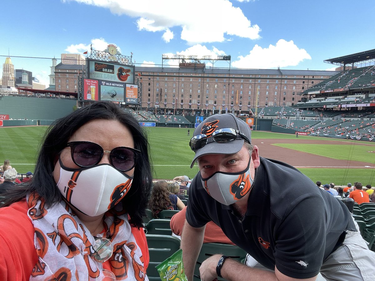 So happy to be back in #birdland Go O’s!