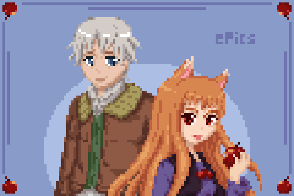 e_Pics_'s tweet photo. #Spice and Wolf for today's theme 
#pixel_dailies @Pixel_Dailies https://t.co/La29p08iaq