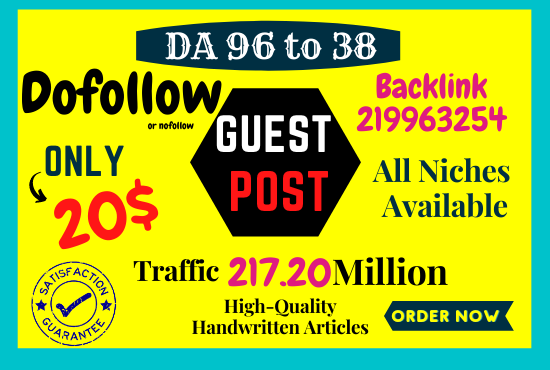 You need a writer and publisher for 5 guest posts on da 96 to 38 sites? check this, please.
fiverr.com/mafrozahaque04…
#guestposting #guestpostservices #guestpost #fiverrseller #Fiverr