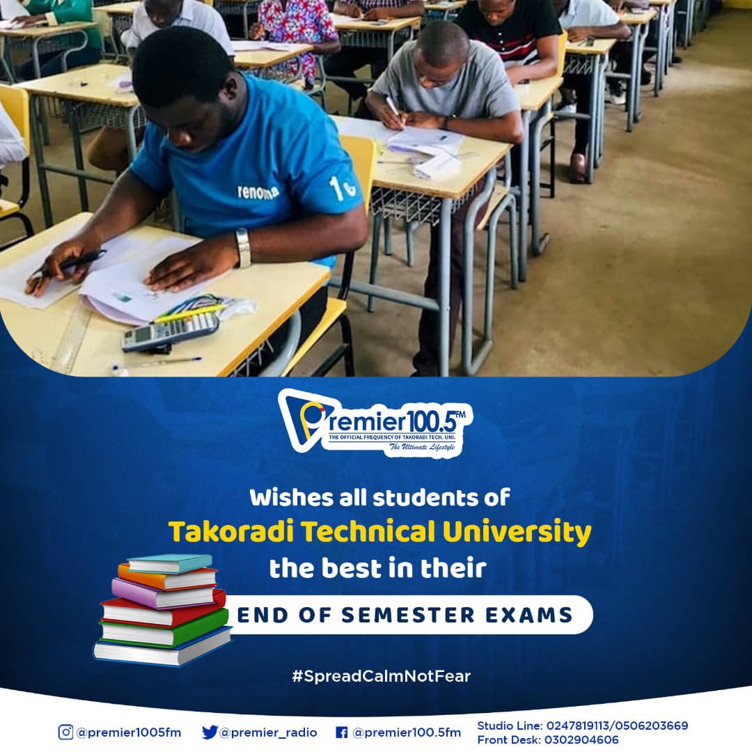 premier_radio's tweet photo. We wish students of @OfficialTTU the best in their END OF SEMESTER EXAMINATION 

#Ultimatelifestyle https://t.co/h8z14W4Bui