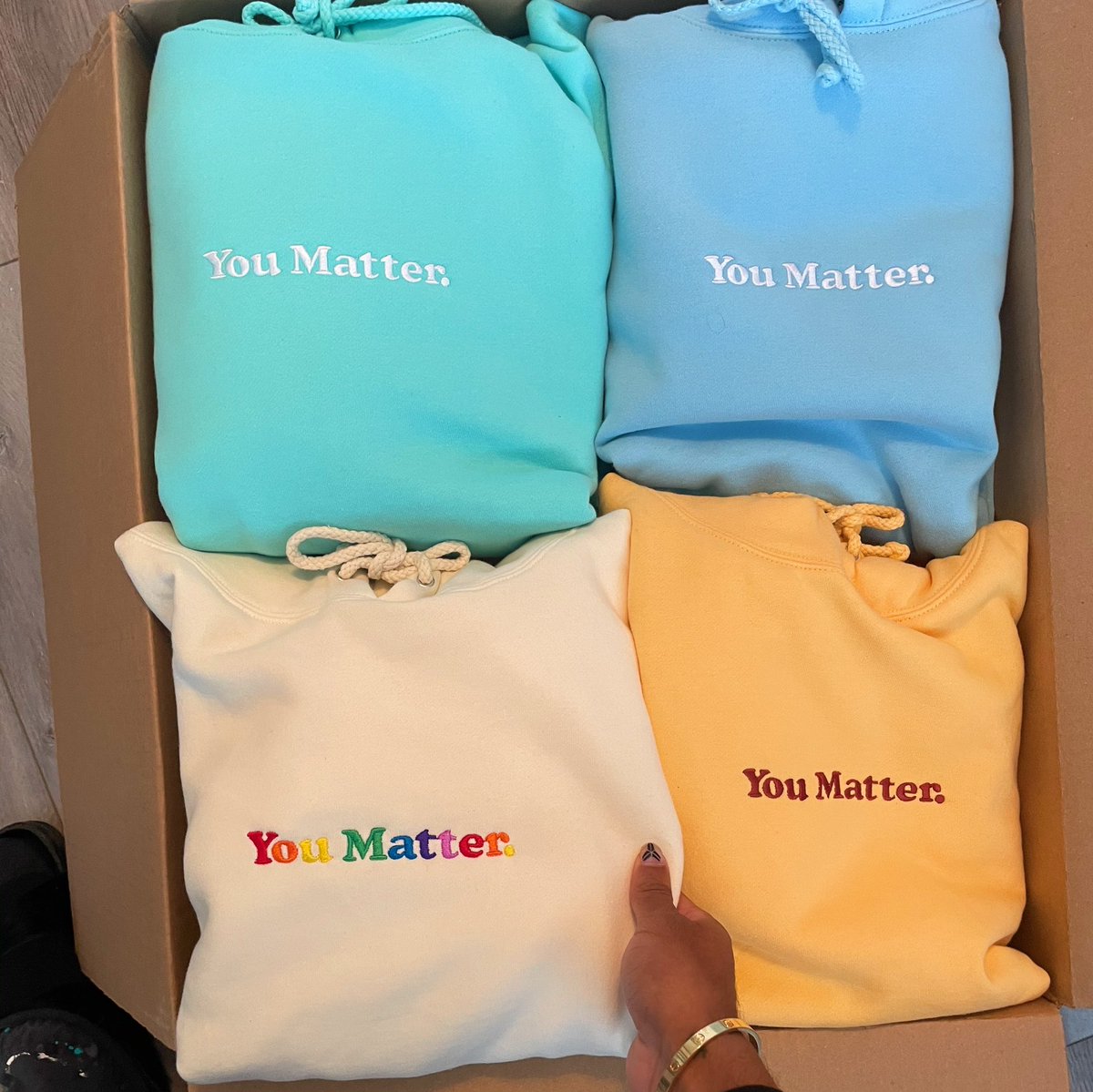 ‘you matter’ spring collection
the return of your favorite hoodies
available april 18th @ 10:15 PM est
youmatter.com