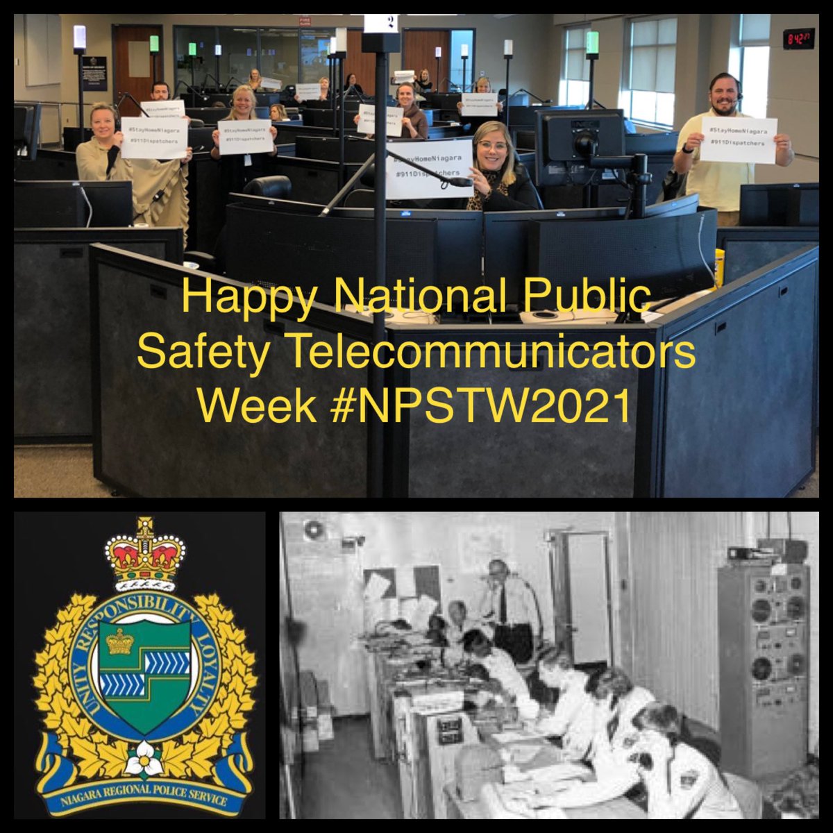 This National Public Safety Telecommunicators Week we recognize the dedicated professionals in our @NiagRegPolice Communications Unit.

Answering thousands of calls annually, these unsung heroes provide a vital lifeline to our officers and community. 
Thank you!
#NPSTW2021