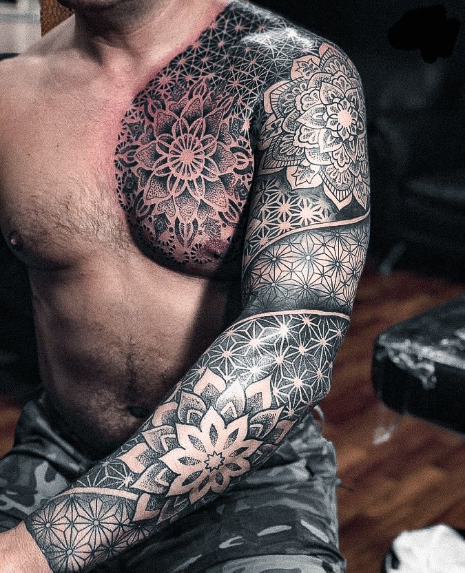 Tattoo Ideas on Twitter Geometric Chest Tattoo By Chaim Machlev   httpstco06knQnvHpF httpstcoDkbKB9TueZ  Twitter