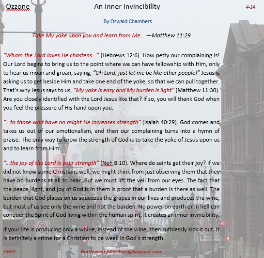 GaryWmMyers's tweet image. #Ozzone 4-14 &amp;gt; Sharing the Burden #God Gave You With Him Teaches You More About Him Than You Ever Knew
#invincibility