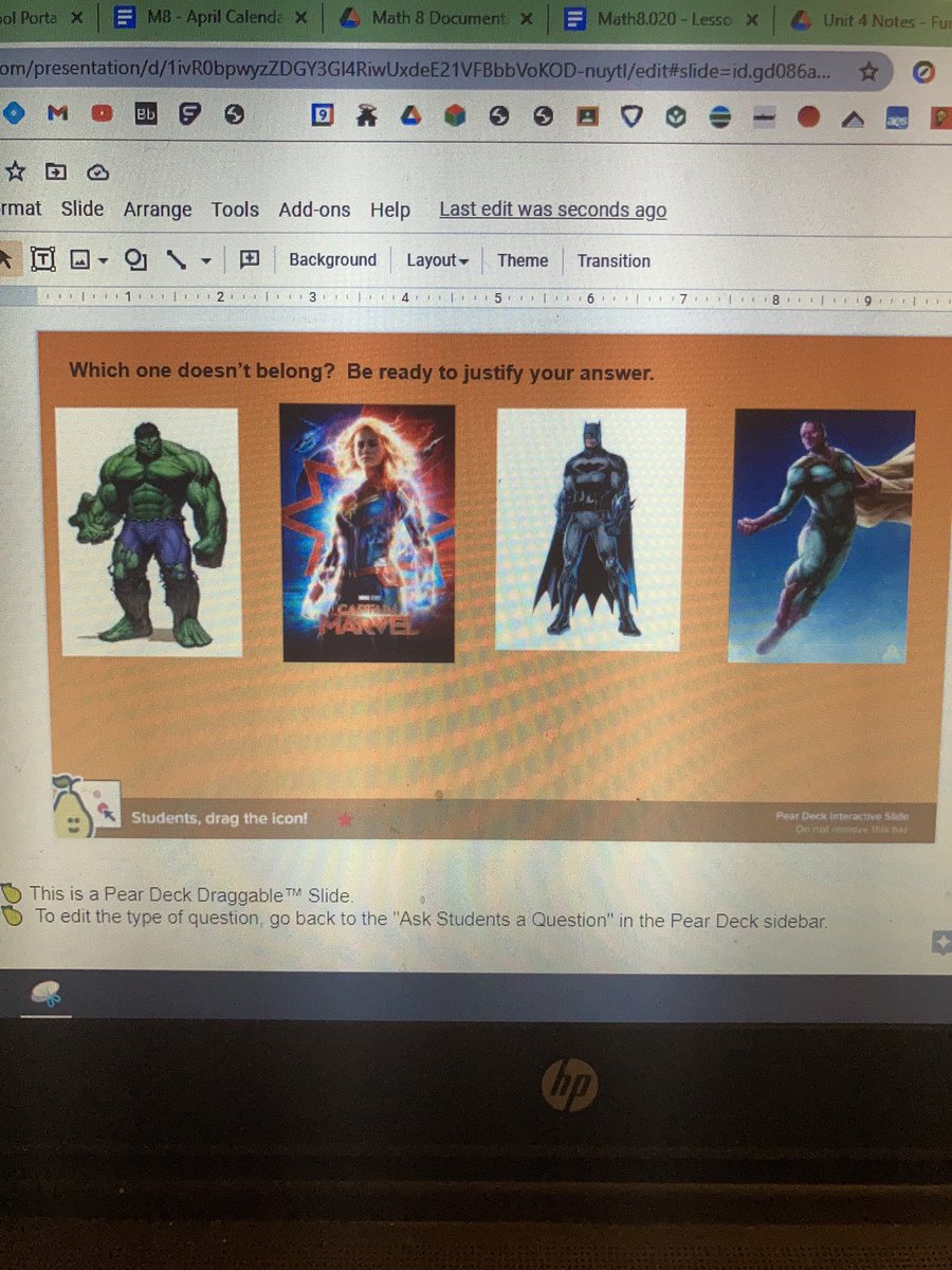 MrsButtonHDMS's tweet image. Pretty pumped for tomorrow’s #WODBMath warm up #SAU34Pride #PearDeck