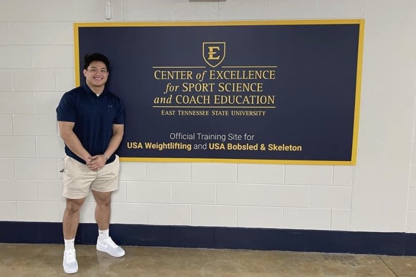 CoachColl's tweet photo. Congrats to former @GrizzlyCubsFB player Manny Cheam on his recent commitment to East Tennessee State University and its @sportscienceed program in Olympic Lifting. Best of luck Manny as you pursue your dreams in @USWeightlifting ! @GrizStrength  @CheamManny https://t.co/3xOP16wneA