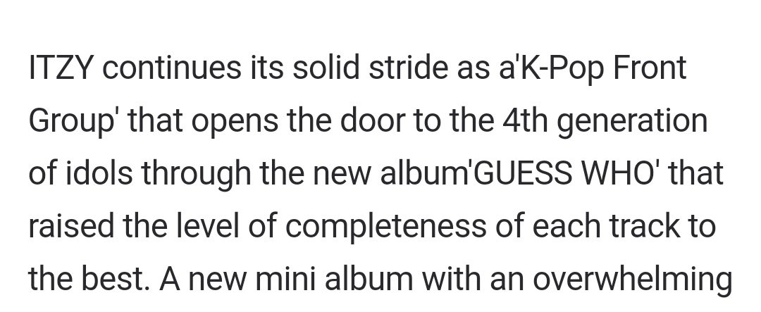 "ITZY เดินหน้าอย่างมั่นคงในฐานะศิลปินกลุ่มชั้นนำ เปิดประตูสู่รุ่นที่ 4 ผ่านอัลบั้มไหม่ Guess who ที่เพิ่มระดับความสมบูรณ์แบบของแต่ละเพลงอย่างดีที่สุด”
📍 n.news.naver.com/entertain/arti…

#RYUJIN #류진 #ITZY #있지 <a href="/ITZYofficial/">ITZY</a>