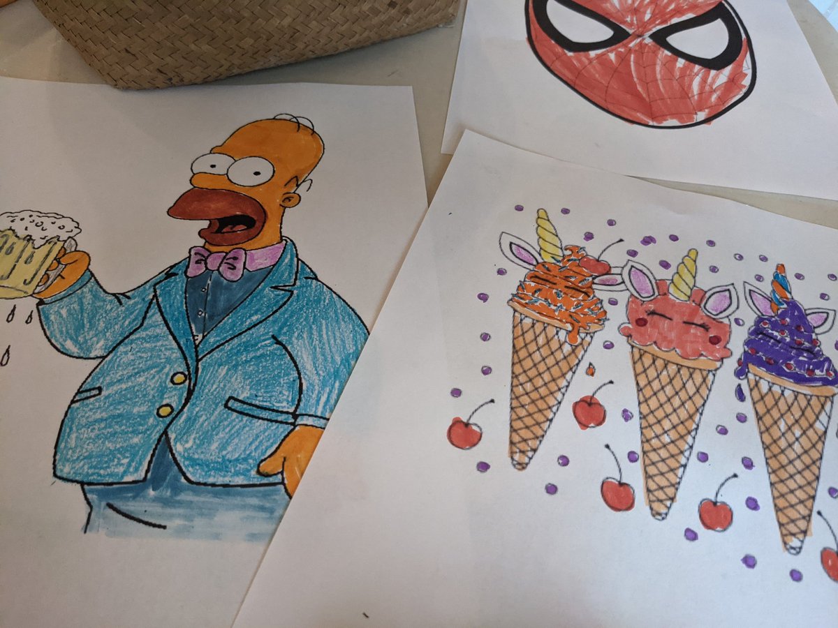 craigpanzer's tweet photo. What Sundays are made for. Dad and daughter coloring sessions. https://t.co/TLyhb73yqc