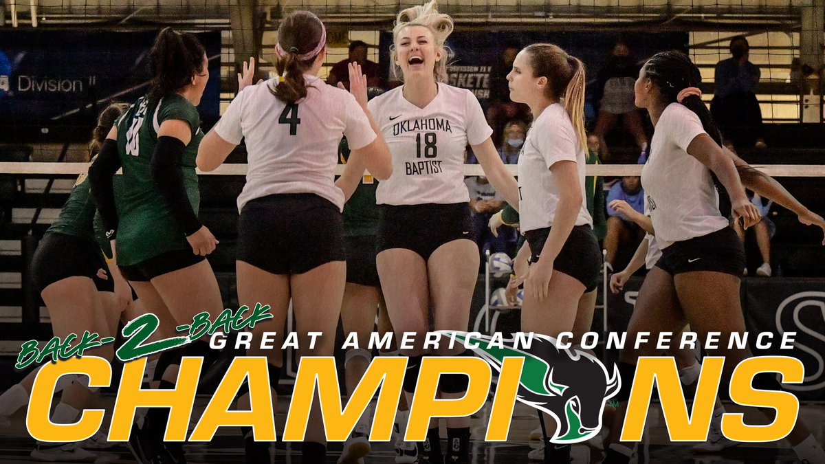 OBU_Volleyball's tweet image. BACK-2-BACK.

No. 5 OBU is back on top as they SWEEP No. 6 Harding in Searcy to claim their SECOND STRAIGHT GAC Tournament Championship 🏆.

 👑 DEFENDED.

#OnToVictory
