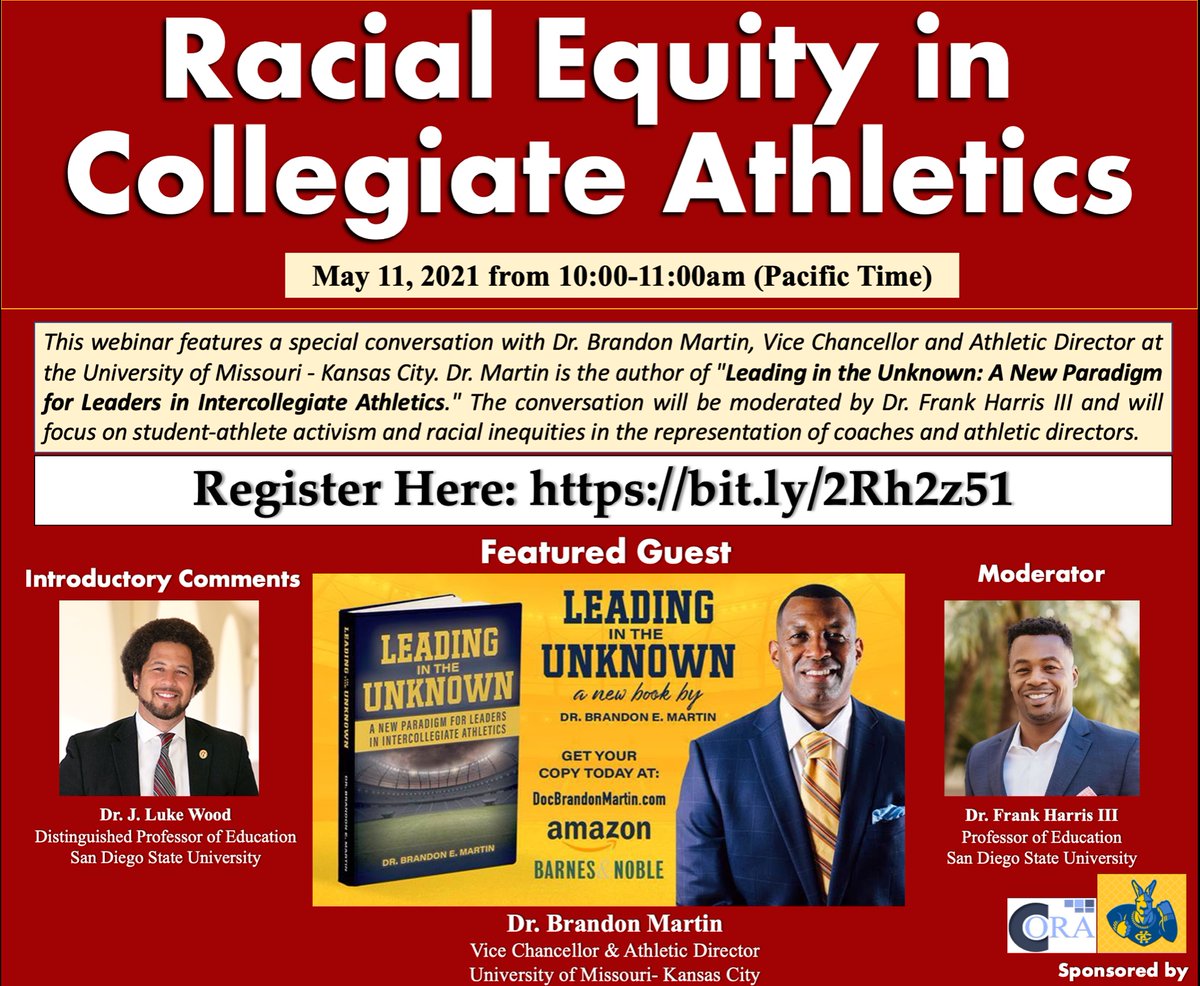 REGISTER NOW: Free Webinar on Racial Equity in College Athletics: mailchi.mp/coralearning.o…