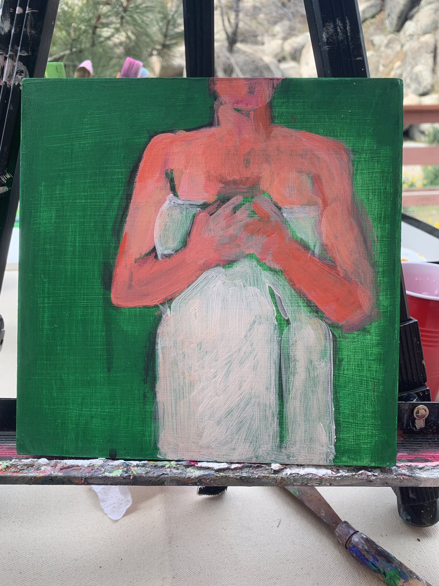 m_dyanne's tweet image. I’m labeling myself a small painting artist now #toofun