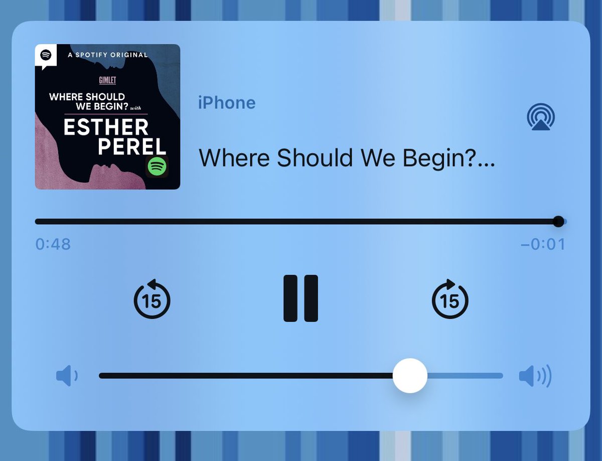 Here's a  #NewSpotify change for  WATCH I am *not* happy about...  @anchor-inserted ads on podcasts are now NO LONGER skippable with Spotify's native FF15s skip-ahead buttons! I pay for premium specifically to avoid ads!  #StreamingWars  #FirstWorldProblems