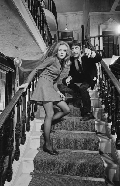 Terry DisneyHayley Mills get direction from Roy Boulting on the set of Twisted Nerve, January 1968