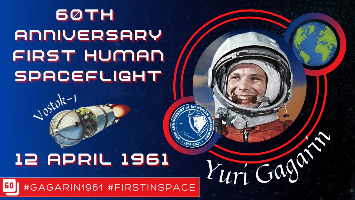 Russia 🇷🇺's tweet - "On 12 April 1961 - 6️⃣0️⃣ years ago - Soviet cosmonaut Yuri #Gagarin 👨‍🚀 became the First human to reach space & orbit Earth! 🚀 #Vostok1 spacecraft launched