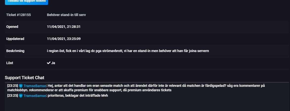 Dinerocs's tweet photo. Min ström gick mitt under våran match mot nivsoguy i @SECSGO och kom inte tillbaks. Vi hade stand-in redo men ingen admin hjälpe oss för än matchen var över. Detta var svaret vi fick 3h senare. "!!!Rekomenderar att skaffa premium!!!" 🤡 https://t.co/GtPXR1Msna