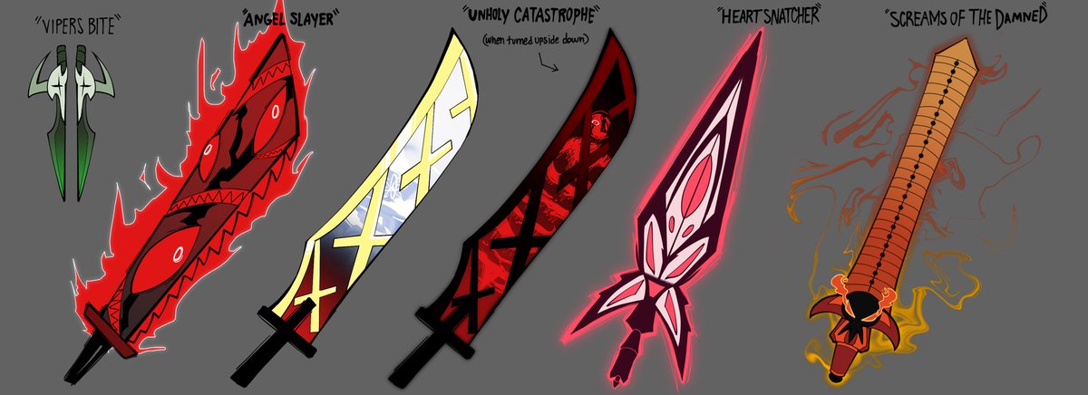 Diablos first set of weapons done, i’ll share a bit about them below maybe