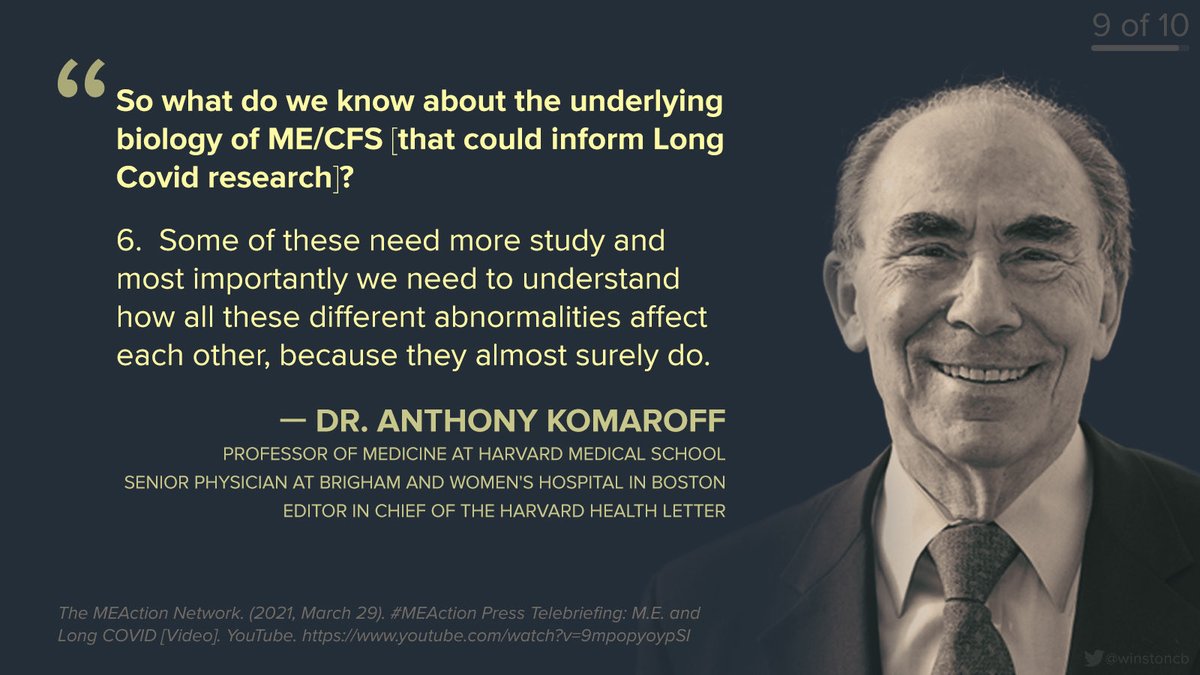 9/ Most importantly these abnormalities observed in  #MECFS likely interact with one another, potentially in a way that exacerbates symptoms and reinforces the state of chronic illness.