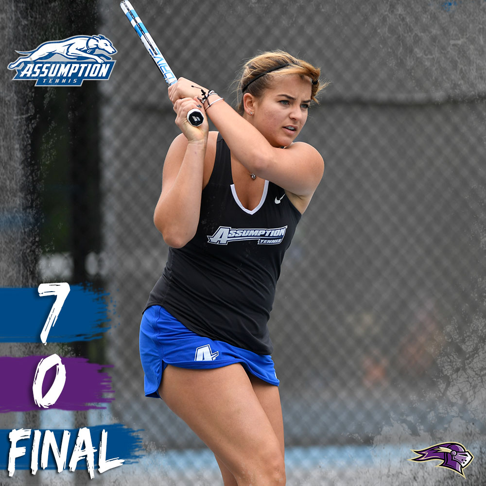 . <a href="/AssumptionWTEN/">Assumption University Women’s Tennis</a> shut out Saint Michael's 7-0 in NE10 action today! Full recap: bit.ly/3mBY3tH