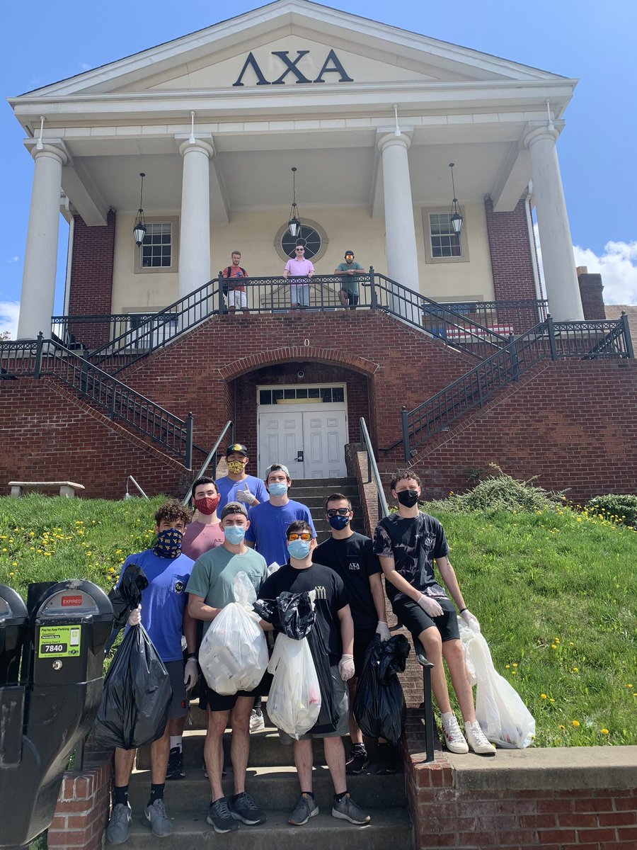Great day for the Big Greek Day of Service. Thank you to the brothers pictured for volunteering to help out.