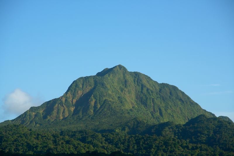 The Valley of Desolation is part of the Morne Watt Volcano complex which consists of one or more stratovolcanoes. At an elevation of 1,224 m (4,016 ft) it is the third tallest peak on island. It makes part of the mountain range circling the capital@of Roseau.