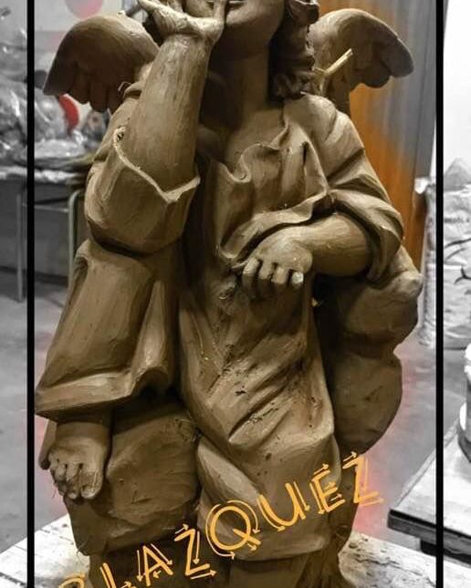escultoramar's tweet photo. Angelito de terracota con vela dura de oles https://t.co/St6uuBUWYB