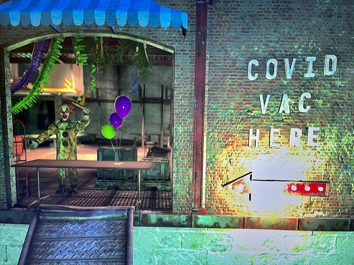 MeggDia's tweet photo. Have you received your vaccine yet? Now available at Sunshine Meadows. 
#fo76 #Fallout76 https://t.co/GqovyQi7yW