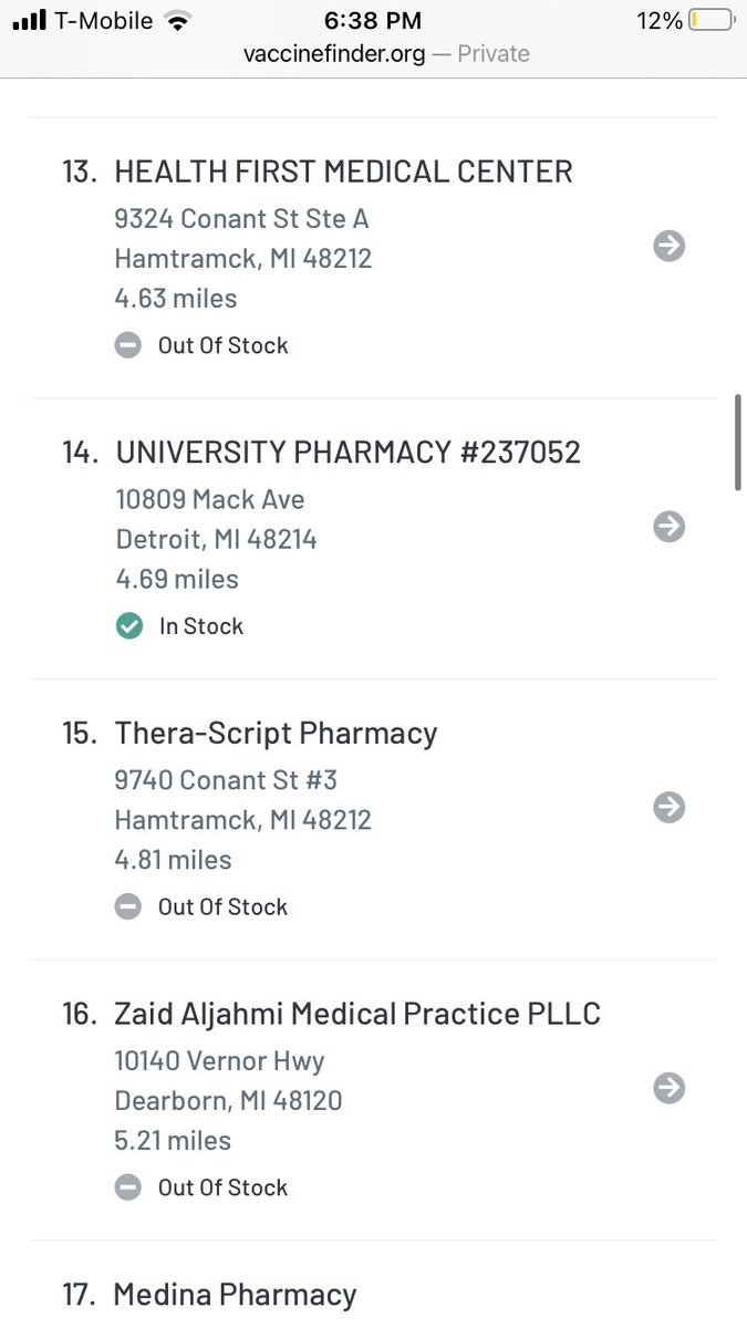 VHUNTER99's tweet photo. HEY DETROIT Here are some places you can receive a COVID vaccine in Detroit. I will be tweeting about availability in Michigan more often in response to recent surge. Use https://t.co/Ua0QIB95oy and zip code 48226 to book. #midoseofhope #VaccinateSeniors #VaccinateTeachers https://t.co/chrm35UDbA