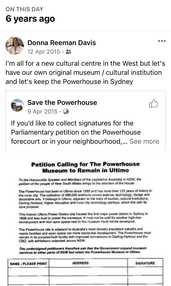 DonnaDavisMP's tweet photo. 6 years &amp; the @maasmuseum farce is still playing out with no concrete plan for the Ultimo site, no evidence that @parracity Powerhouse will even be a museum, no commitment from #nswgov for @RiversideParra &amp; Willow Grove destined for the dumpster. #SaveWillowGrove #GreenBan https://t.co/koqu3E02Q2