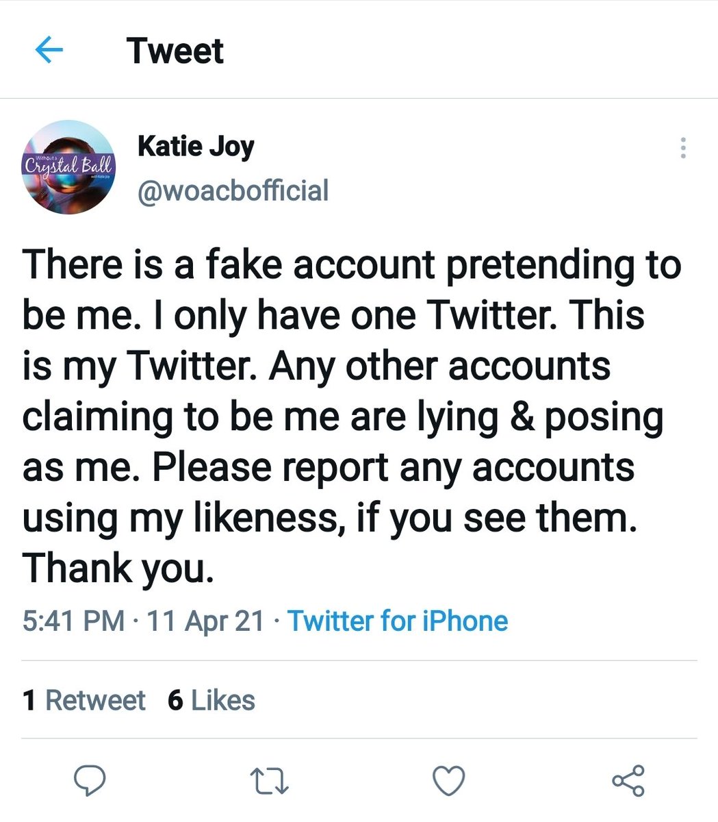 Wacbofficial's tweet photo. My crystal ball ๐ฎ is coming up a little foggy on this one. Is Katherine Joy(less) Paulson referring to this account? The one that clearly states that it is indeed not WITHOUT a crystal ball, but has found their ๐ฎ, making my future much brighter than the one without? โจ
What I- https://t.co/4GnHNo3Z4O