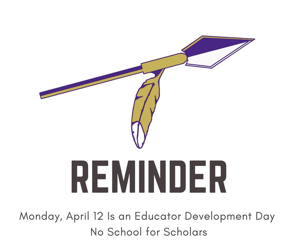 AlvaradoISD's tweet photo. REMINDER: Monday, April 12 is an Educator Development Day and there is no school for scholars. https://t.co/zsdcO3M1f9