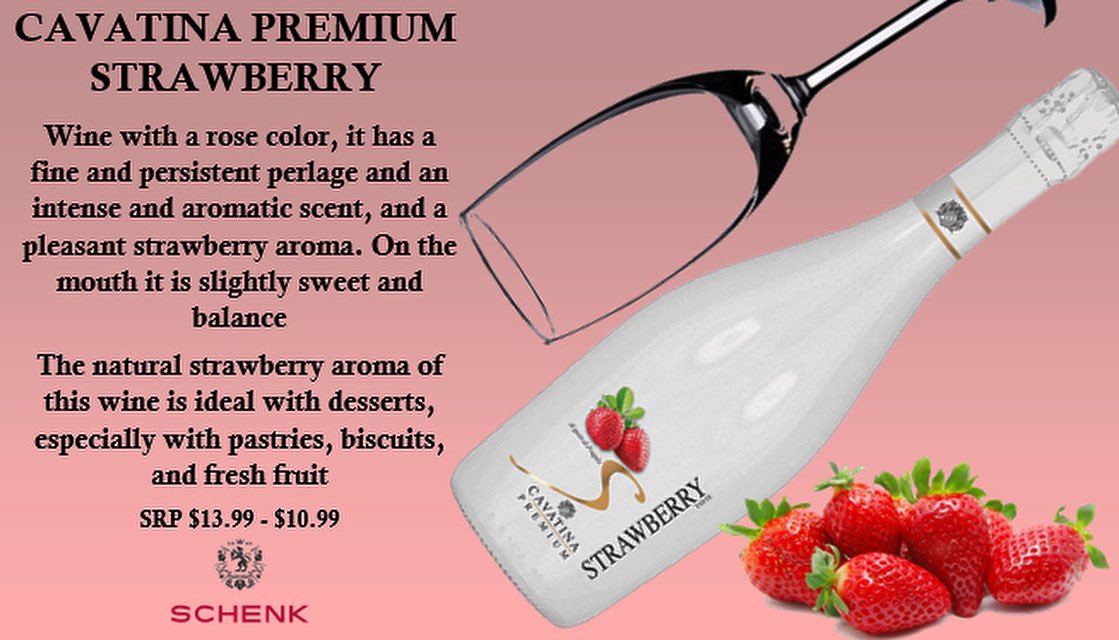 Schenk_USA's tweet photo. Cavatina Premium Strawberry
This wine has a rose color, it has a fine and persistent perlage and an intense aromatic scent, and a pleasant strawberry aroma. On the mouth it is slightly sweet and balance
#instagood #winetime #winelover #winewinewine #strawberry #swusa https://t.co/DfPpUSMYH3