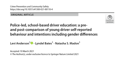 Excited that <a href="/LeviAndersonCCJ/">Levi Anderson</a> has published the results of his Masters research in Crime Prevention and Community Safety. You can read the paper here: rdcu.be/citrF Levi was supervised by Dr Natasha Madon and myself. <a href="/GriffCrimInst/">Griffith Criminology Institute</a>