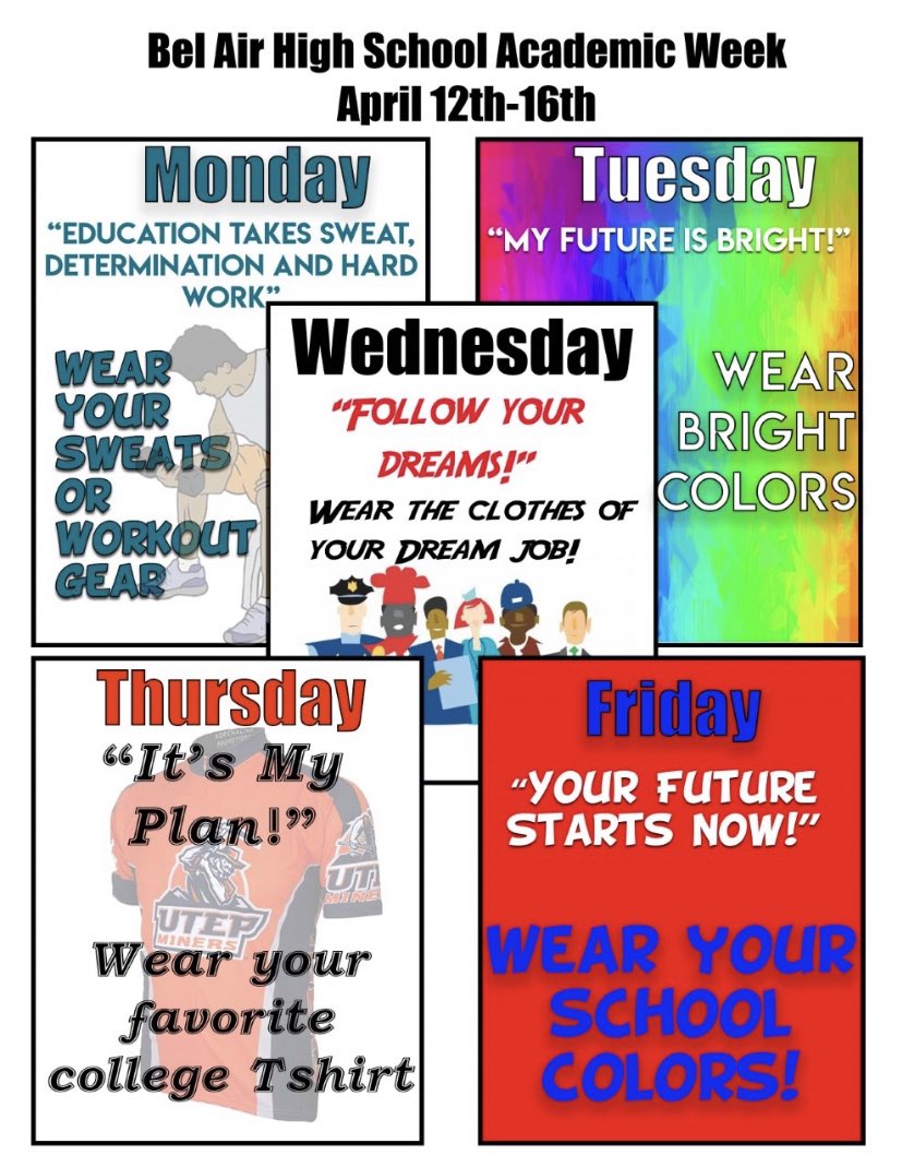 BelAirStuco's tweet photo. Hey Highlanders! This week is academic week! Show us your spirit by posting to your socials and tagging us! @BelAirHigh @CharlieGarciaBA @AP_BelAir @ODPHIRuben @RobRobledoBA @Doc_Oct_BAHS @ba_activities https://t.co/rFhUf2POja