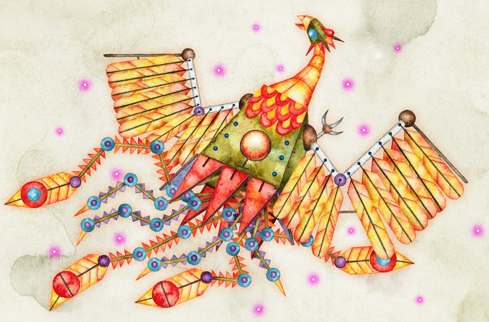 城谷俊也 イラストレーター キカイ 鳳凰 イラスト 鳳凰 城谷俊也 イラストレーター キカイ 鳳凰 イラスト 鳳凰